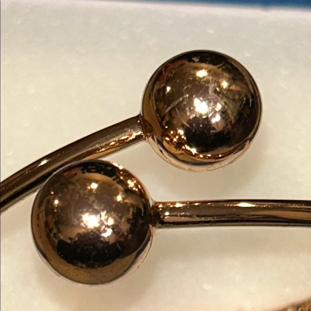 Kate Spade Golden Girl Rose Gold Hinged Open Cuff Bracelet - Picture 3 of 9